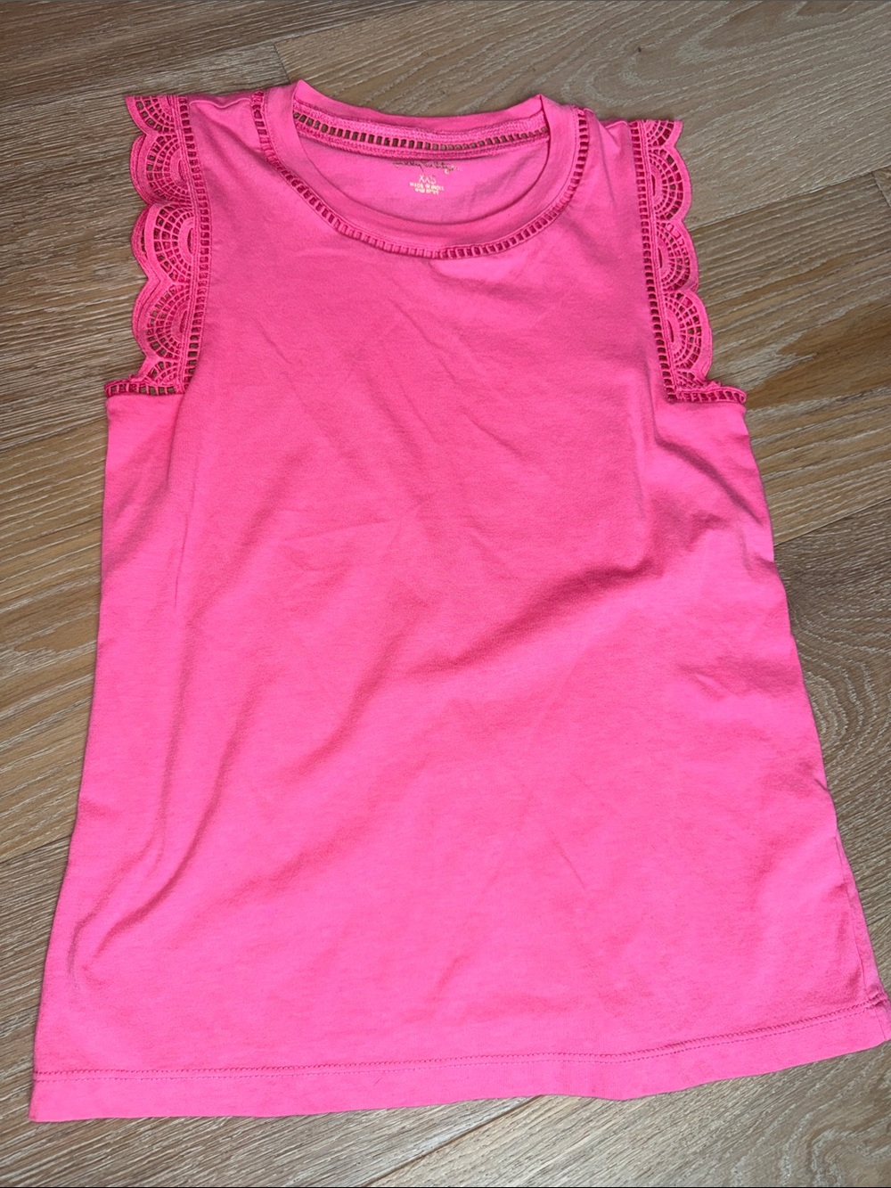 Lilly Pulitzer Hot Pink Lace-Trim Tank